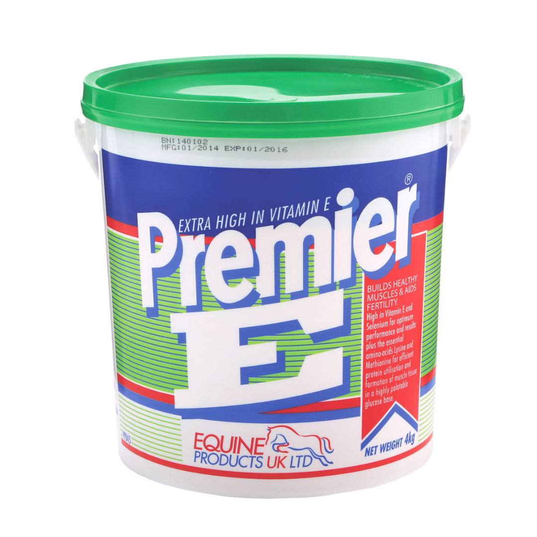 Premier E – konsentrert vitamin E, selen og aminosyrer for muskler, restitusjon og avl