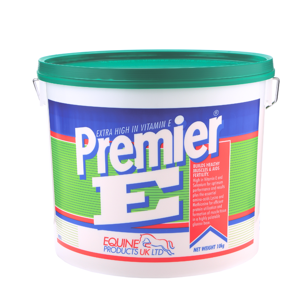 Premier E – konsentrert vitamin E, selen og aminosyrer for muskler, restitusjon og avl
